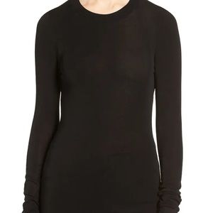 Trouve Sheer Layering Tee - Black